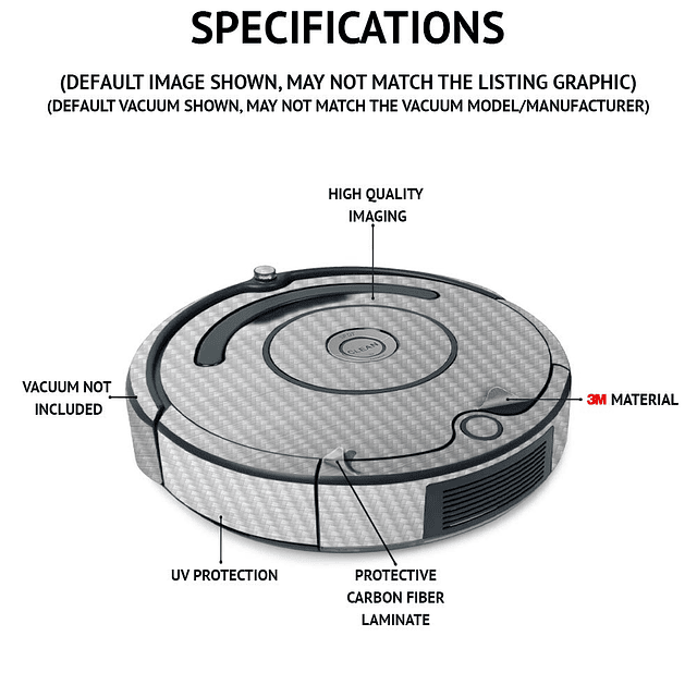 MightySkins Piel de fibra de carbono compatible con iRobot R