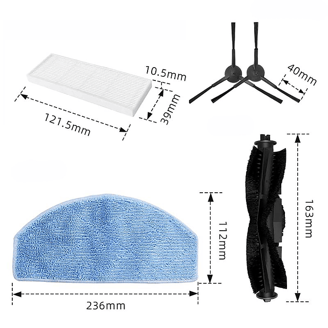 Robot Vacuum Mop Pads Toallitas para aspiradora robótica Tik