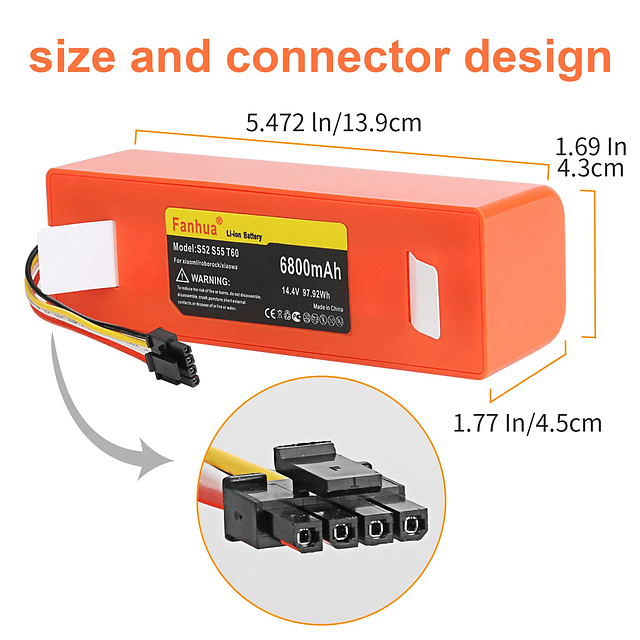 Batería de repuesto para xiaomi Mijia Roborock S50 S51 S55 S