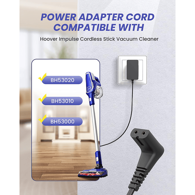 Cargador de aspiradora de 26,5 V para aspiradora Hoover Impu