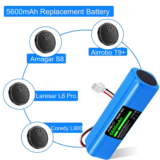 Batería de repuesto para aspiradora Laresar L6 Pro, Ultenic