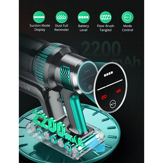 Aspiradora inalámbrica Aspiradora de varilla potente de 30 K