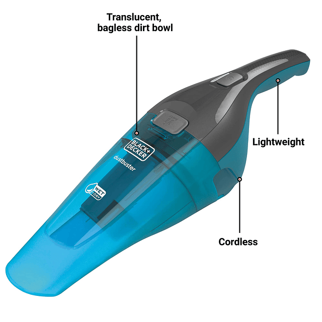 Dustbuster Aspiradora de mano para mojado/seco, aspiradora d