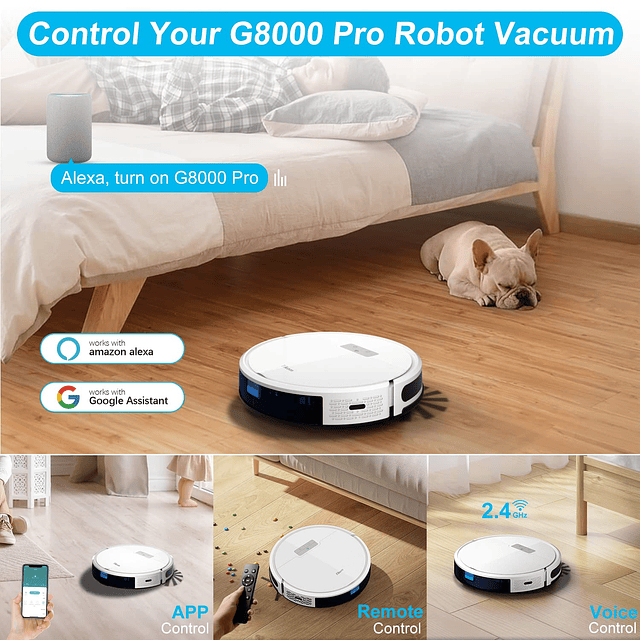 Robot Aspirador y Trapeador Combo 2 en 1, Fuerte Succión 450