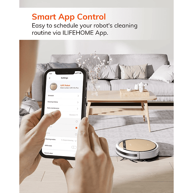 V5s Plus Robot Aspirador y Trapeador Combo, Funciona con WiF