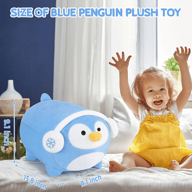 Pingüino de peluche de peluche de 16.0 in, pingüino de peluc