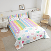 Pretty Rainbow Juego de ropa de cama para niños y niñas, col