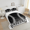 Juego de ropa de cama de béisbol para niños, juego de edredó