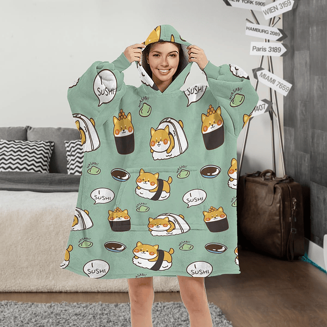 Sushi Shiba Moda Sudaderas y Sudaderas Lindo Perro Kawaii Ni