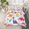 Juego de cama de dinosaurio, edredón de dinosaurio, juego de