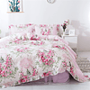 Juego de falda de cama floral, ropa de cama de encaje, funda