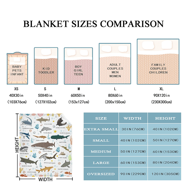 La manta de tiburón es súper suave y cálida, la manta de fra