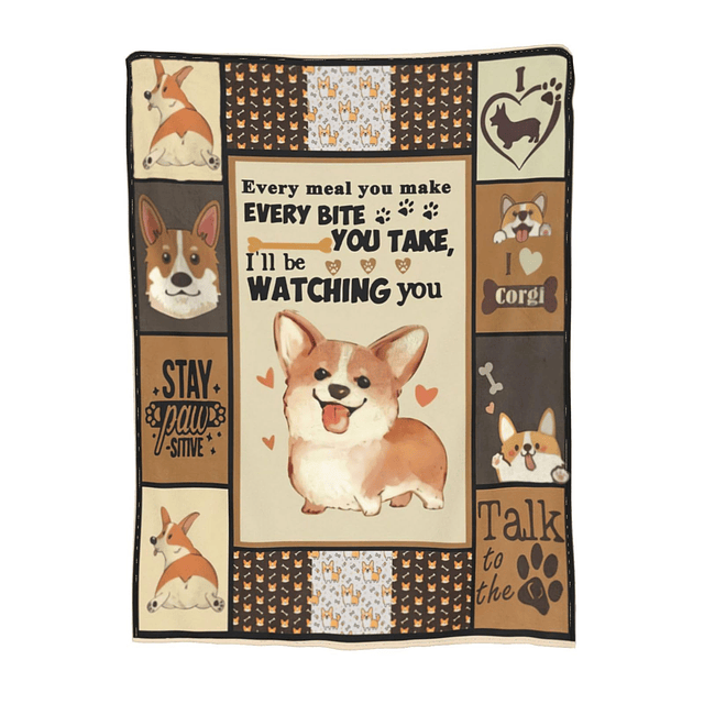 Manta Corgi para decoración de perros, manta Corgi, regalos