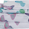 Fancy Linen Mariposa Púrpura Turquesa Rosa Verde Blanco Jueg