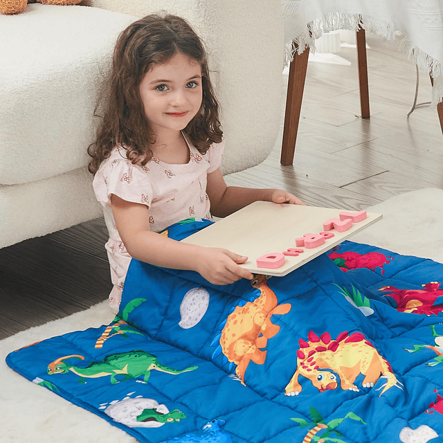 Manta pesada para niños 7 lbs, 41" x 60", Dianasour Manta pe