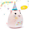 Happy Brithday - Almohada de peluche grande para gato, jugue