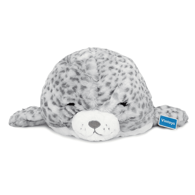 Blob Seal - Almohada grande de peluche de algodón con diseño