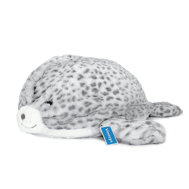 Blob Seal - Almohada grande de peluche de algodón con diseño