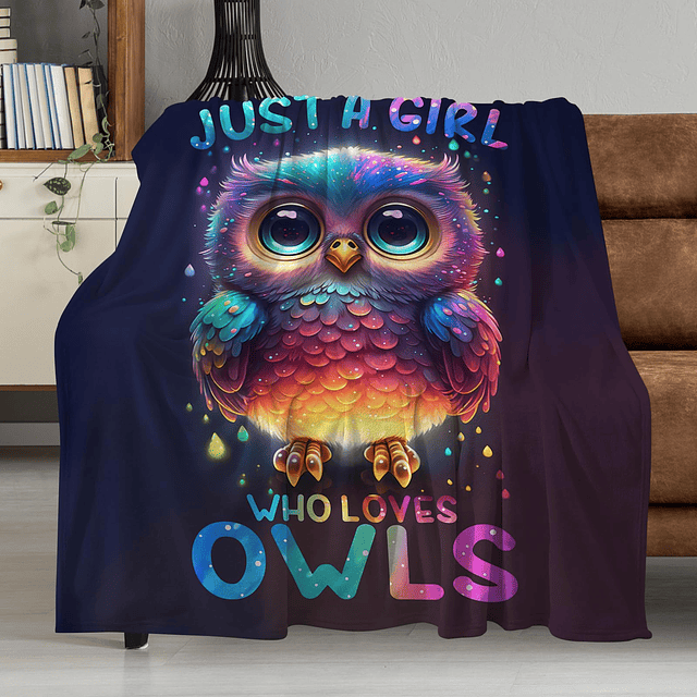 Manta Owl, regalos de búho para niñas, linda manta de búho d