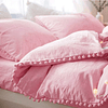 Juego de edredón rosa tamaño Queen, juego de cama de 3 pieza