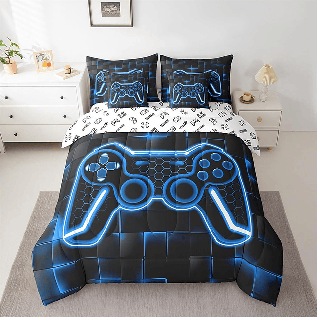 Juego de cama para niños Gamer en una bolsa con sábanas tama