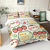 Kawaii Juego de ropa de cama para niños, juego de cama con e