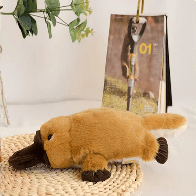 Juguete de peluche de ornitorrinco de simulación, animal de