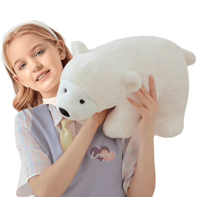 - Almohada de peluche para niños con diseño de oso polar de