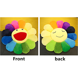 Almohada de girasol de 16,5 pulgadas / 42 cm, cojín sonrient