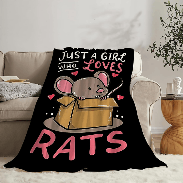 Manta para ratas de ratón, súper acogedora, suave, para deco