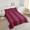 Juego de cama con estampado de leopardo rosa, tamaño complet