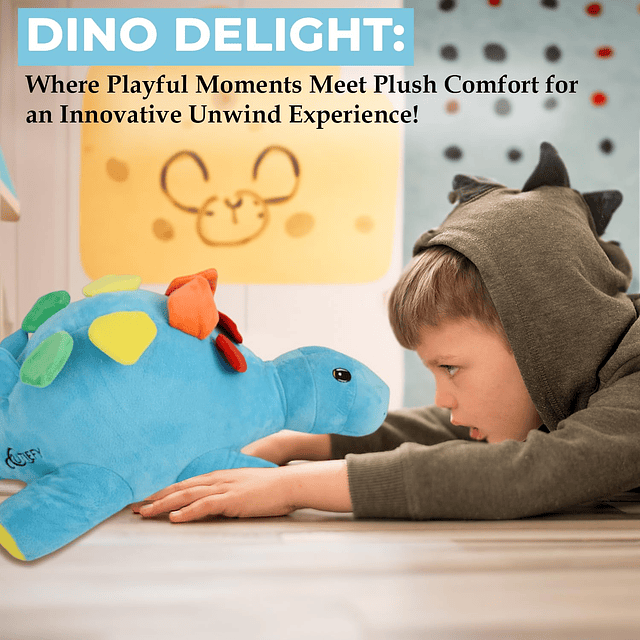 Dinosaurio de peluche con peso de 4 libras, súper suave, sen