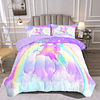 Juego de cama de unicornio para niños, 5 piezas, súper suave