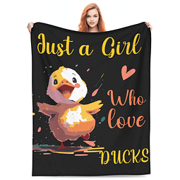 Just Girl Loves Ducks Manta suave mantas y mantas de franela