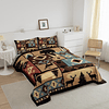 Juego de ropa de cama de animales salvajes, estilo retro, ex