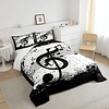 Juego de ropa de cama musical de tamaño completo, juego de e