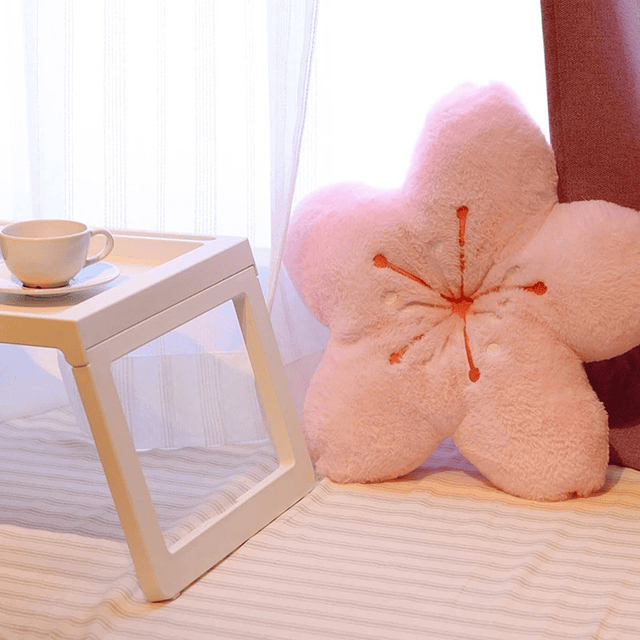 Almohada de flor de cerezo, decoración de habitación Kawaii,