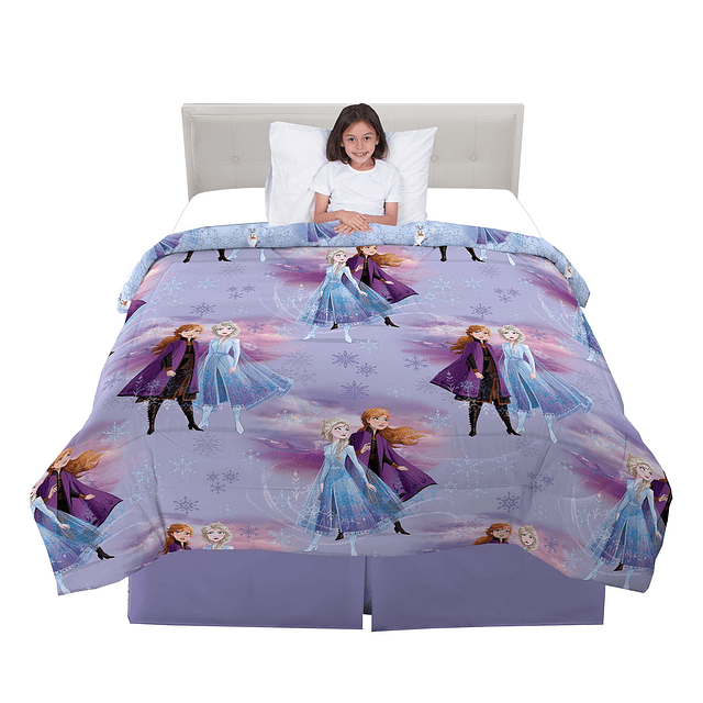 Disney Frozen 2 ropa de cama para niños, edredón de microfib