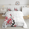 Juego de cama completo de 3 piezas con diseño de flor de cer