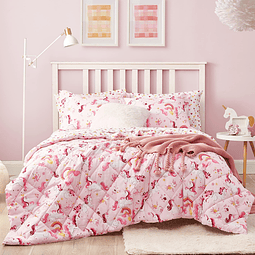 Unicornio Juego de ropa de cama para niñas, 5 piezas de cama