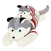 Juguete de Peluche de Perro Gigante, Almohada Larga de Husky