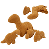 4 piezas de peluche de Dino Nugget, suave dinosaurio de poll