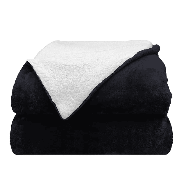 Manta reversible de franela Sherpa – Elegantes mantas esponj