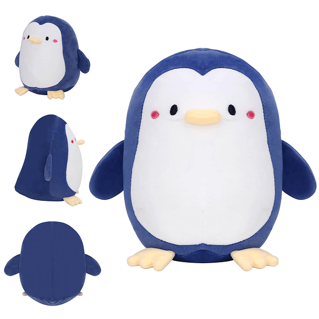 Almohada de felpa de pingüino, almohada suave de peluche de