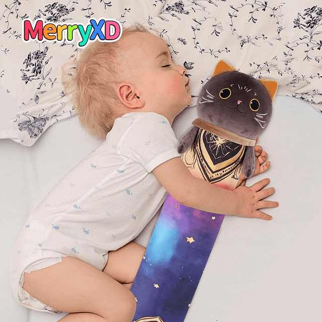 Kawaii - Almohada larga de peluche para gato, 44 ​​pulgadas,