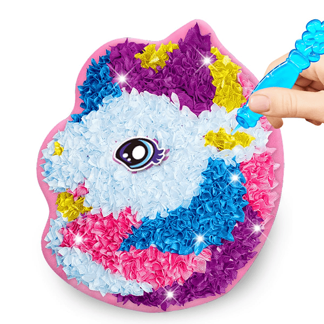 Almohada de unicornio de peluche, kits de arte de tela para