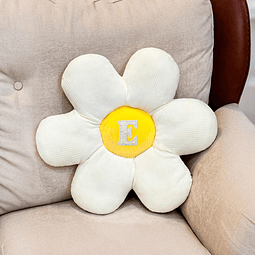 Almohada de flores con letras, almohada de margarita de 15.0