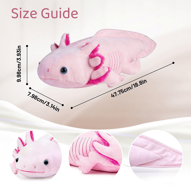 Axolotl Plush – Juguete de peluche suave Axolotl, almohada d