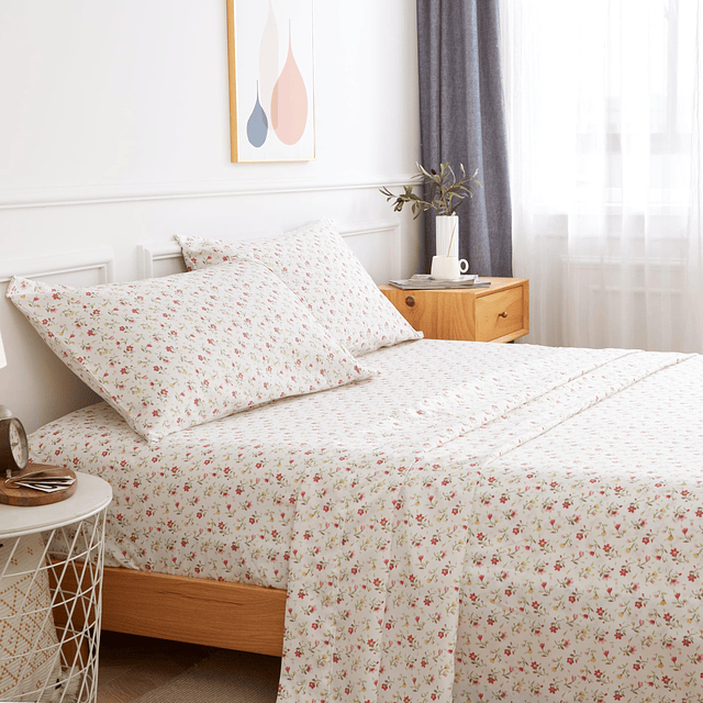 Juego de sábanas para cama individual, 3 piezas, estampado d