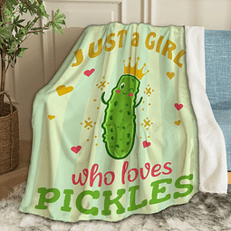 Just A Girl Who Loves Pickles Manta de forro polar súper sua